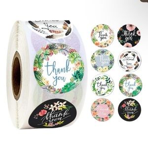 500pc/roll Thank You Stickers